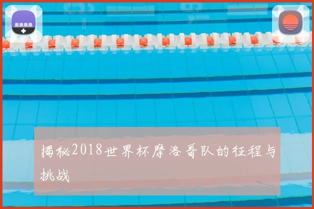 揭秘2018世界杯摩洛哥队的征程与挑战
